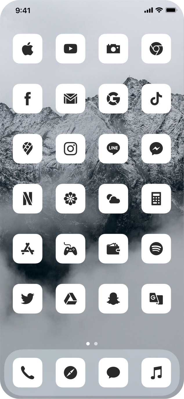 iphone ios app icon classic white