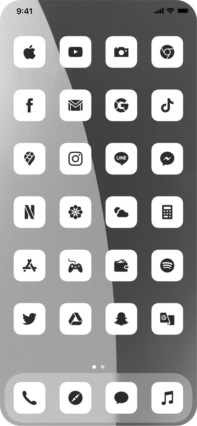 iphone ios app icon classic white