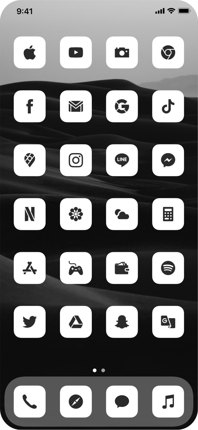 iphone ios app icon classic white