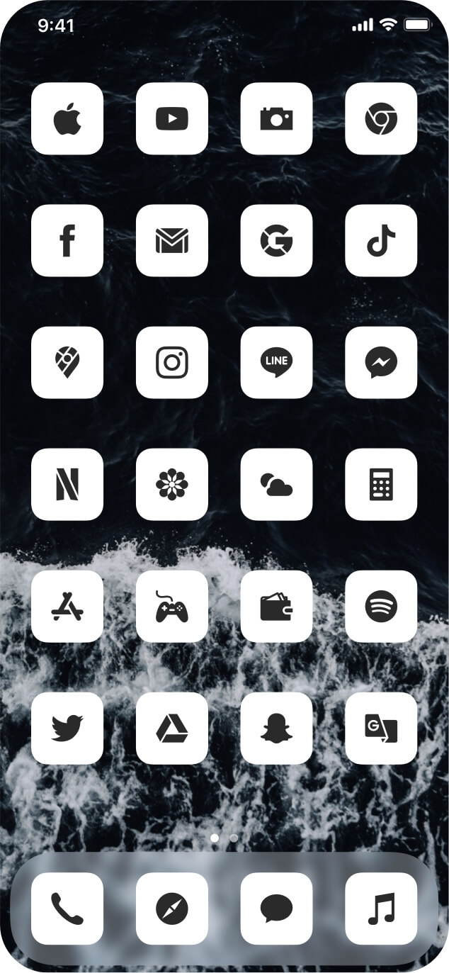 iphone ios app icon classic white